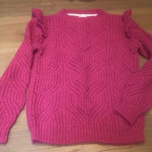 Boden Fuchsia Cable Knit Sweater